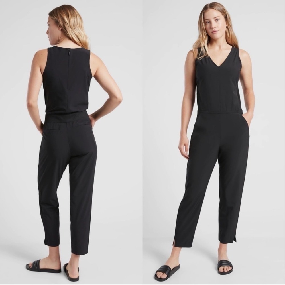 Athleta‎ Brooklyn Jumpsuit in Black Plus Size 22 Athleisure Casual Effortless